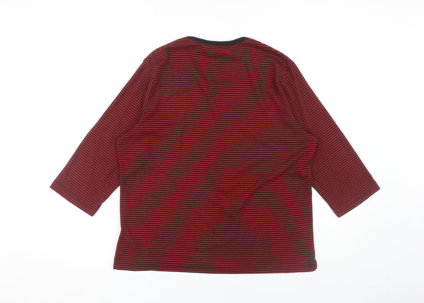 TIGI Wear Women's Red Striped Jersey T-Shirt Size 18