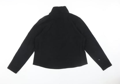 Gap Women's Black Pullover Sweatshirt L, 1/4 Zip, Casual