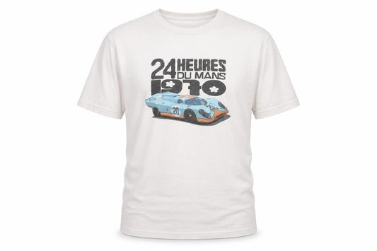 Gildan Men's Beige Car Print T-Shirt, Large, Classic Style
