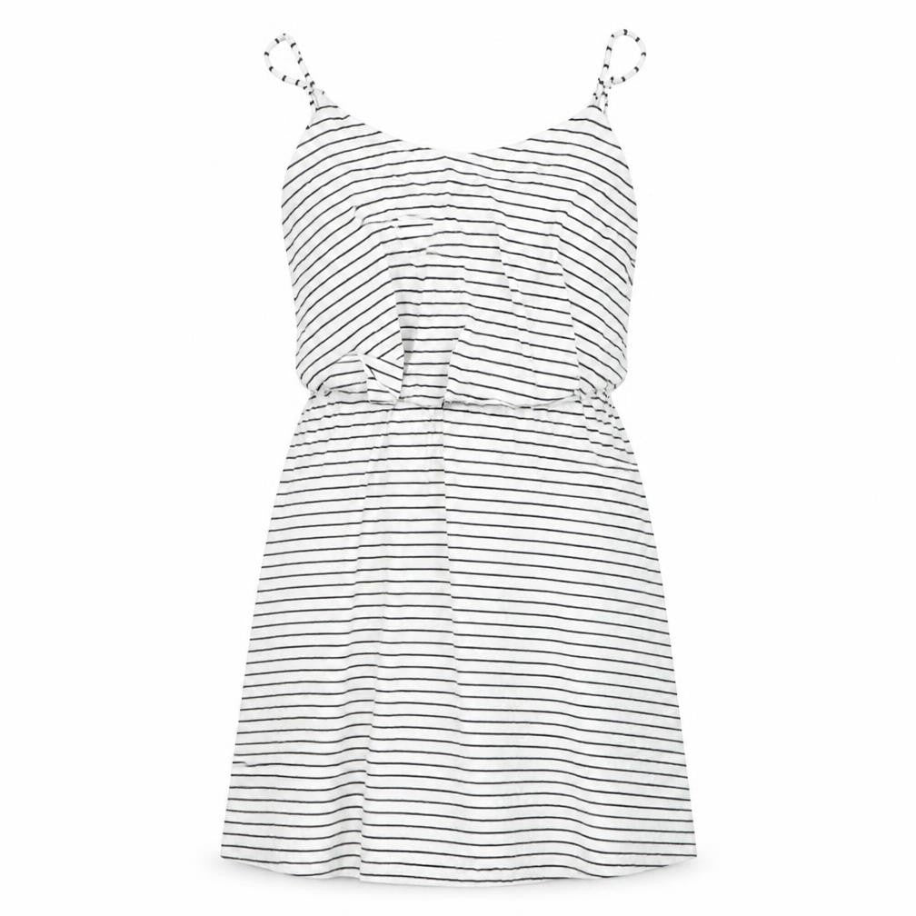 Gap Women's White Striped Sleeveless Dress
