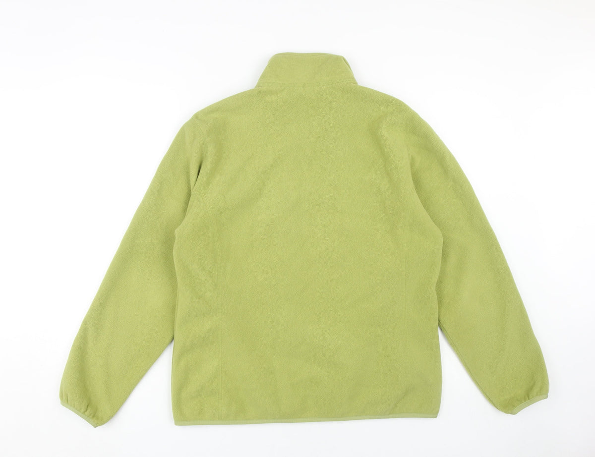 Lands' End Women's Green Fleece Jacket Size 10