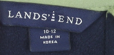 Lands' End Women's Green Fleece Jacket Size 10