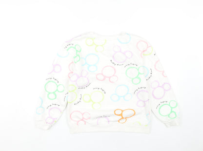 Back view of Disney girls’ multicoloured mickey mouse pullover sweatshirt