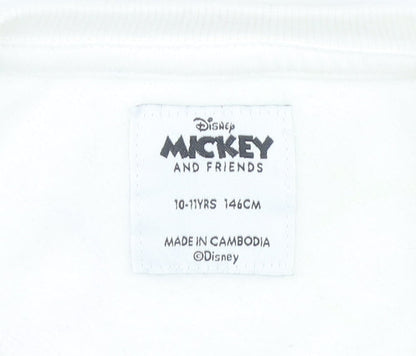 Close-up detail of Disney girls’ multicoloured mickey mouse pullover sweatshirt