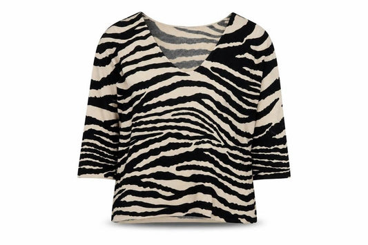 BHS Women's Beige Zebra Print Pullover Jumper Size 10