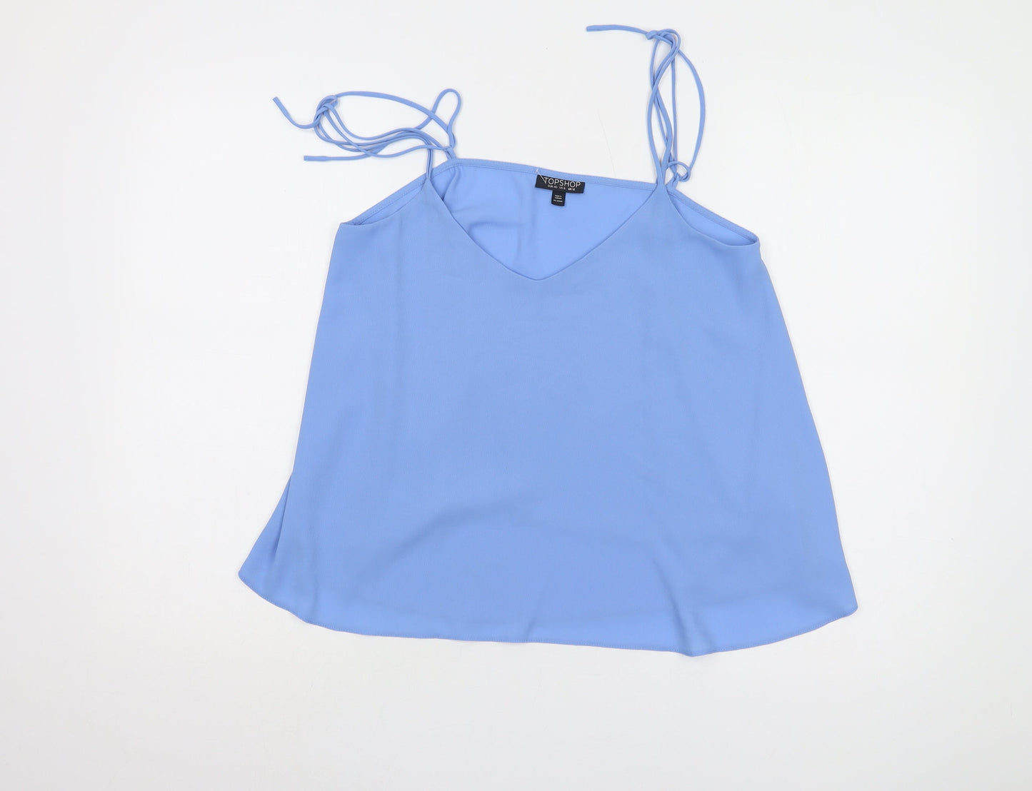 Topshop Women's Blue Camisole V-Neck Tank - Size 12