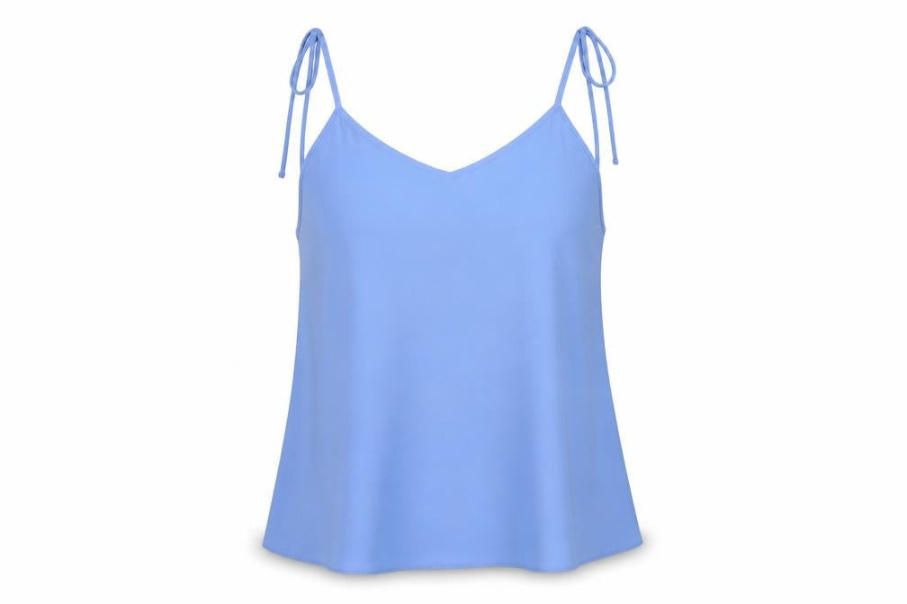 Topshop Women's Blue Camisole V-Neck Tank - Size 12