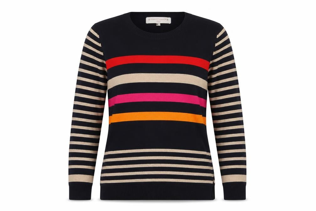 Next Women's Multicoloured Striped Pullover Jumper Size 10