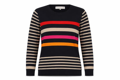 Next Women's Multicoloured Striped Pullover Jumper Size 10