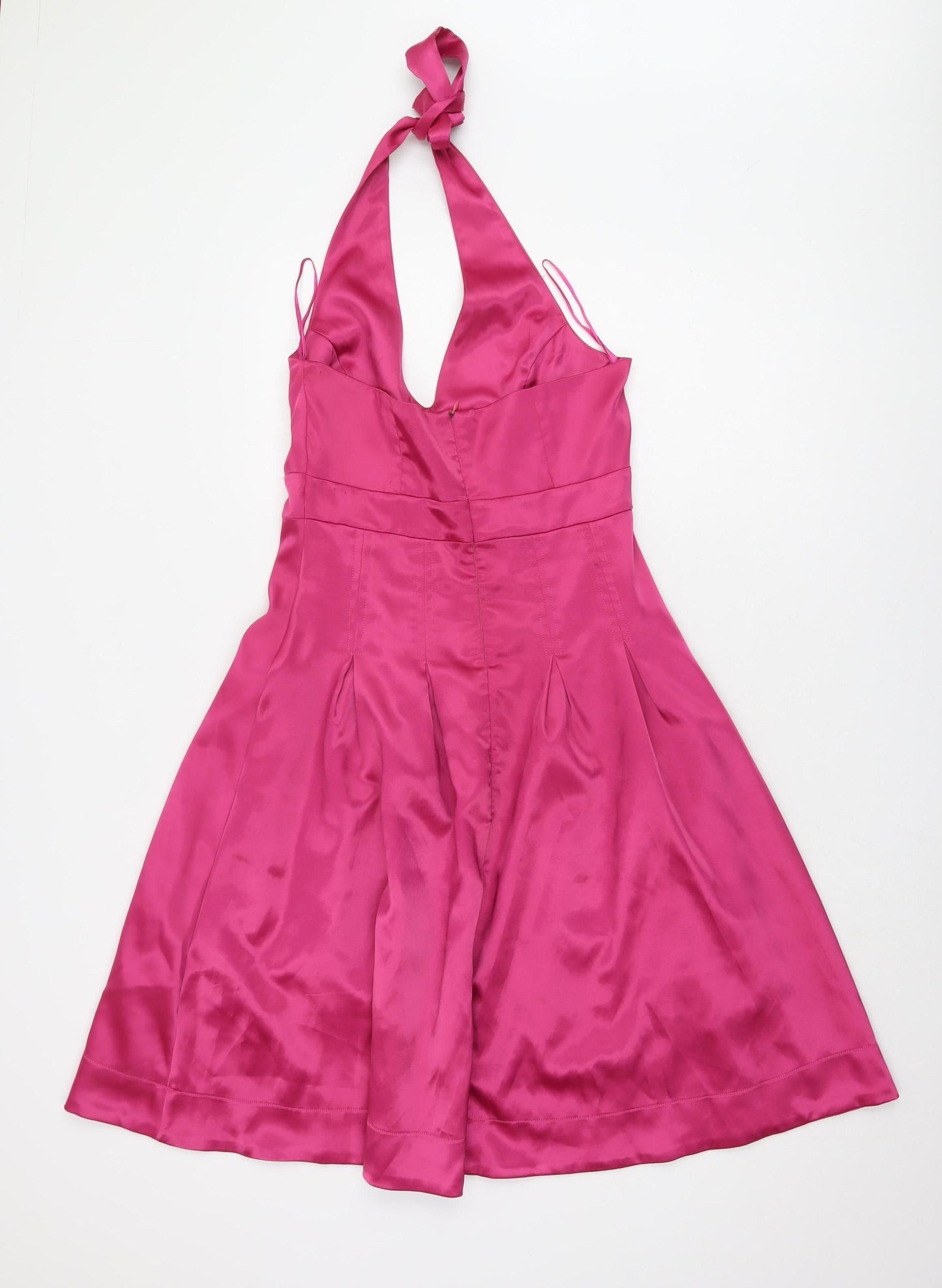 Orsay Women Pink Fit & Flare Halter Dress Size 10