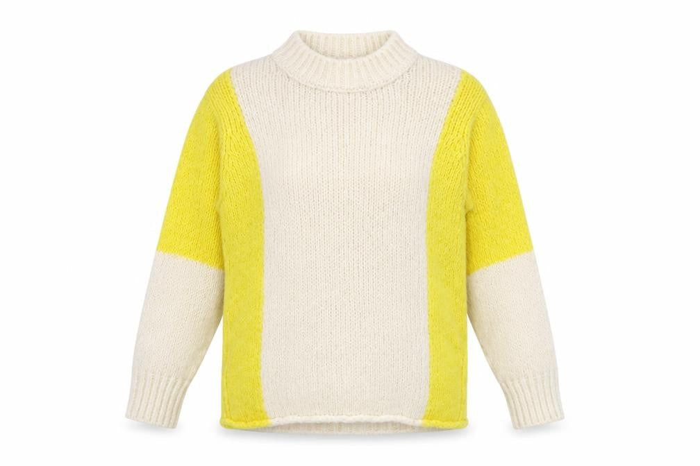 Marks & Spencer Women's Yellow Chunky Knit Pullover Jumper Size 8