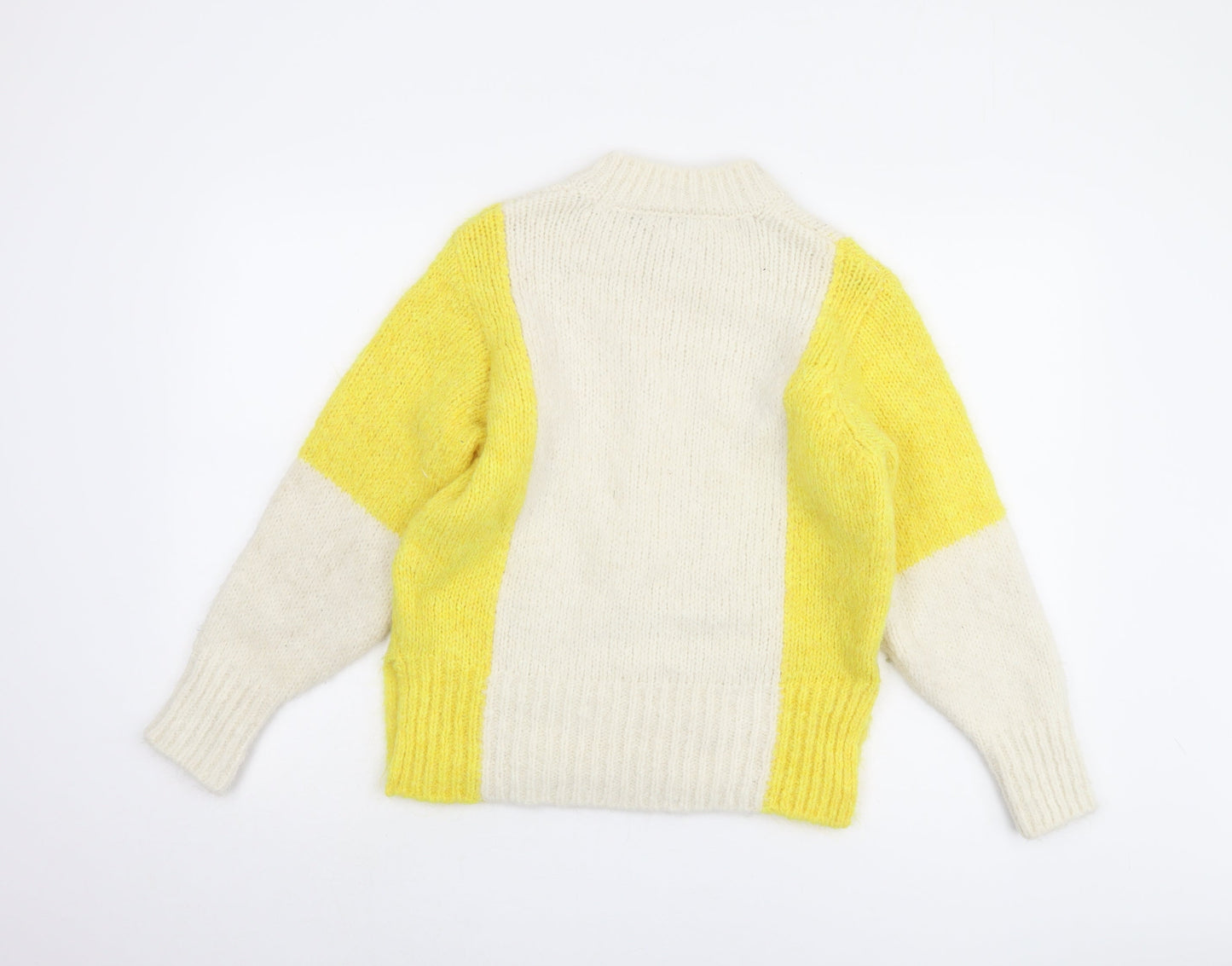 Marks and Spencer Women's Yellow Chunky Knit Pullover Jumper Size 8