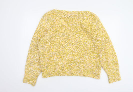 Marks and Spencer Women's Yellow Pullover Jumper, L
