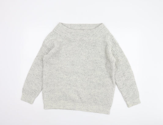 New Look Women’s Grey Knit Pullover Jumper, Size S