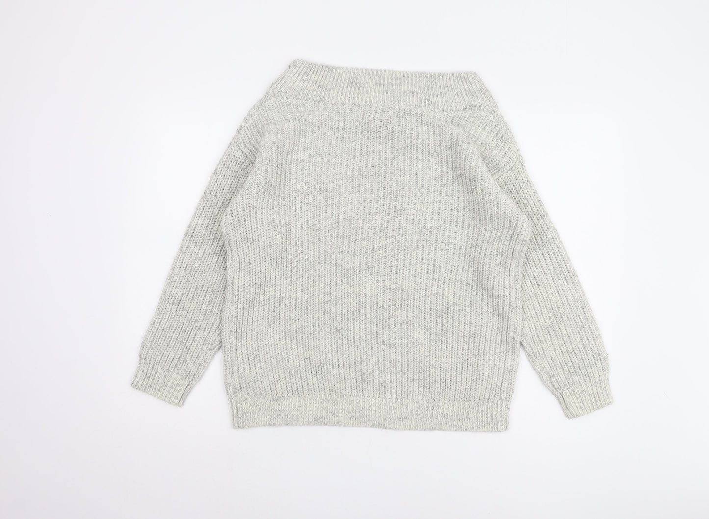 New Look Women’s Grey Knit Pullover Jumper, Size S