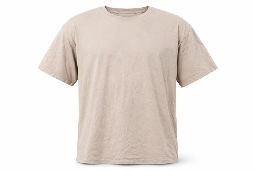 boohooMAN Beige Cotton Men's S T-Shirt
