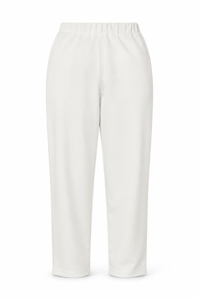 MNG Women's Ivory Trousers UK 8 Regular Elastic Waist