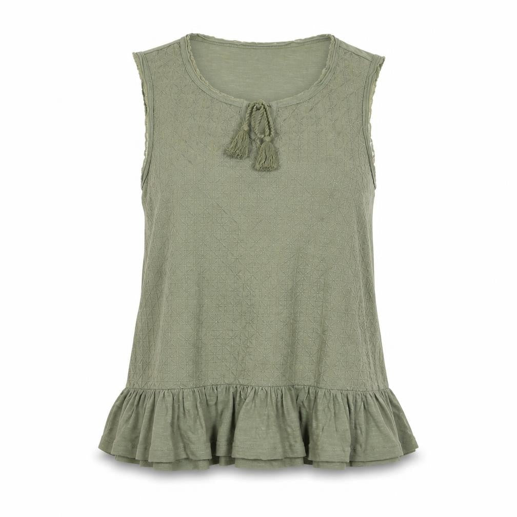 Roman Women's Green Cotton Tank Top UK 14