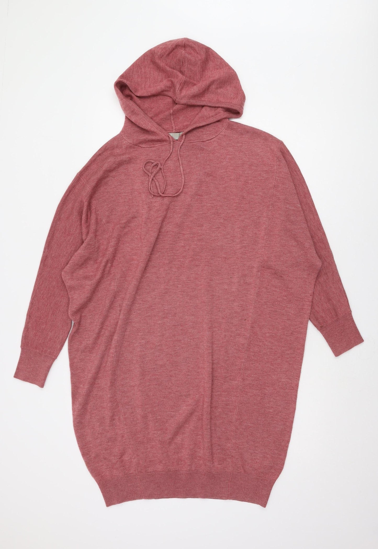 Asos Women's Pink Hooded Jumper, Size 10, Relaxed Fit