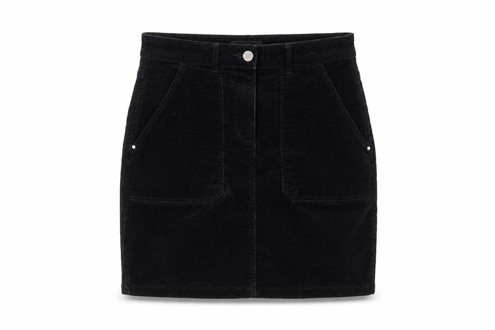 Dorothy Perkins Women's Black Corduroy Pencil Skirt Size 6