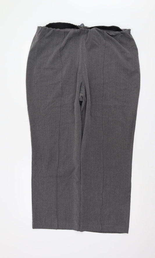 Bonmarché Women’s Grey Straight Leg Trousers Size 18