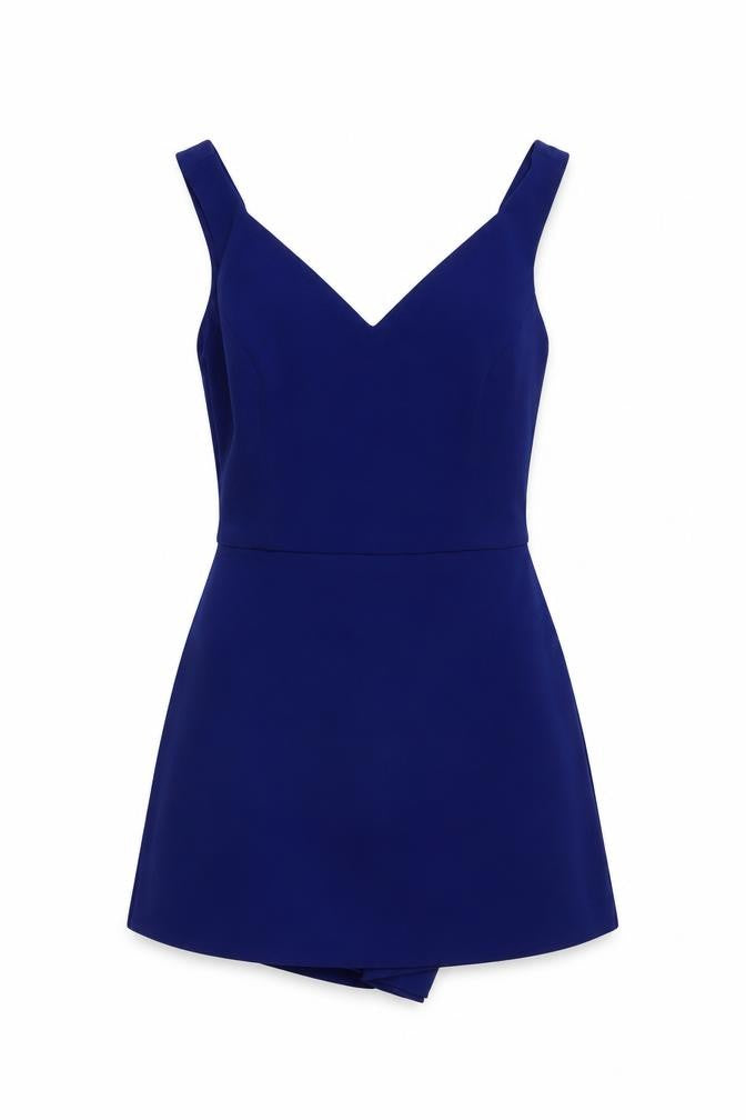 Zara Women Blue Sleeveless V-Neck Playsuit S