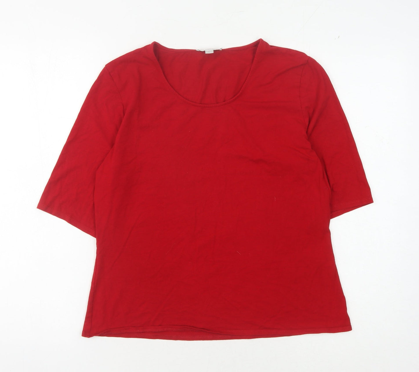 Precis Women's Red T-Shirt, Size L, 3/4 Sleeve, Casual