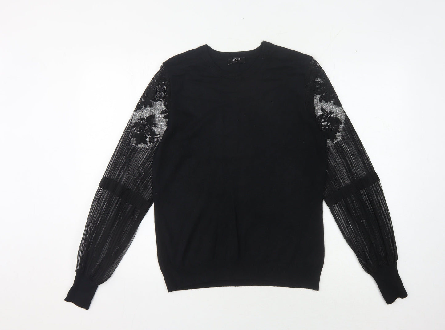 Klass Women's Black Pullover Jumper Size M