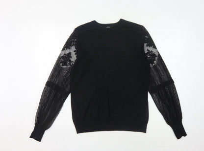 Klass Women's Black Pullover Jumper Size M