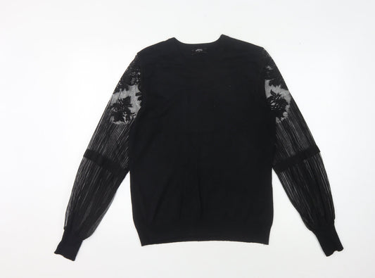 Klass Women's Black Pullover Jumper Size M