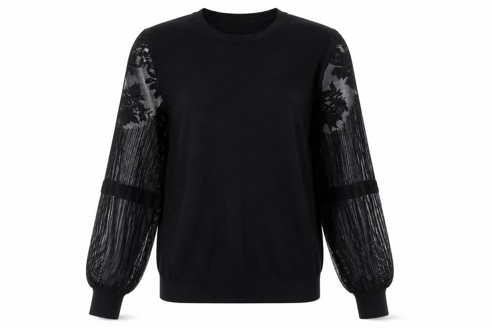 Klass Women's Black Pullover Jumper Size M