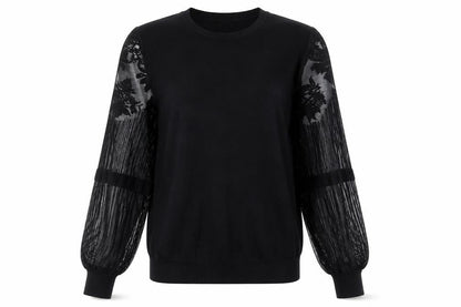 Klass Women's Black Pullover Jumper Size M