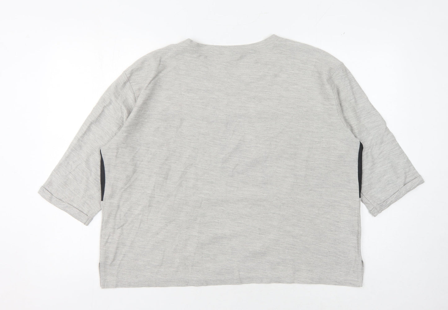 Jacqueline de Yong Women's Grey XL Colourblock T-Shirt