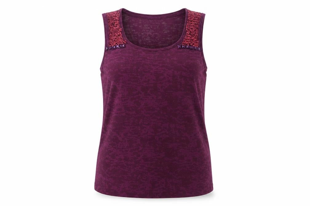 Only Women's Purple Sequin Tank, Size S