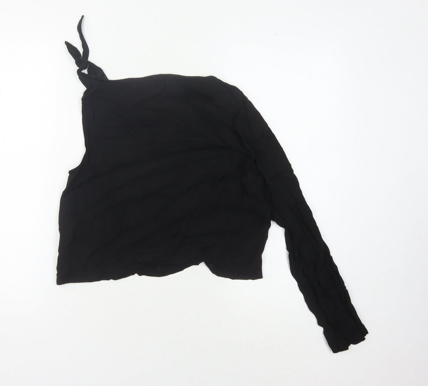 Zara Womens Black One Shoulder Top - Size S