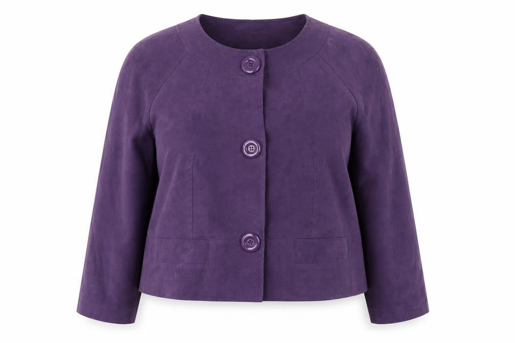 Dressbarn Women Purple Plus Blazer Lined Size 20