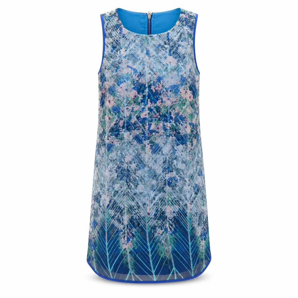 Charlie Jade Women's Blue Floral Dress, M, Sleeveless