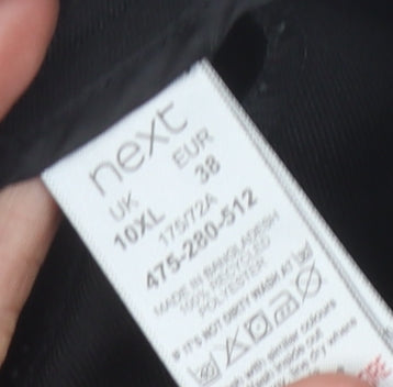 Next Women's Black Trousers, Size 10XL, Cotton Blend