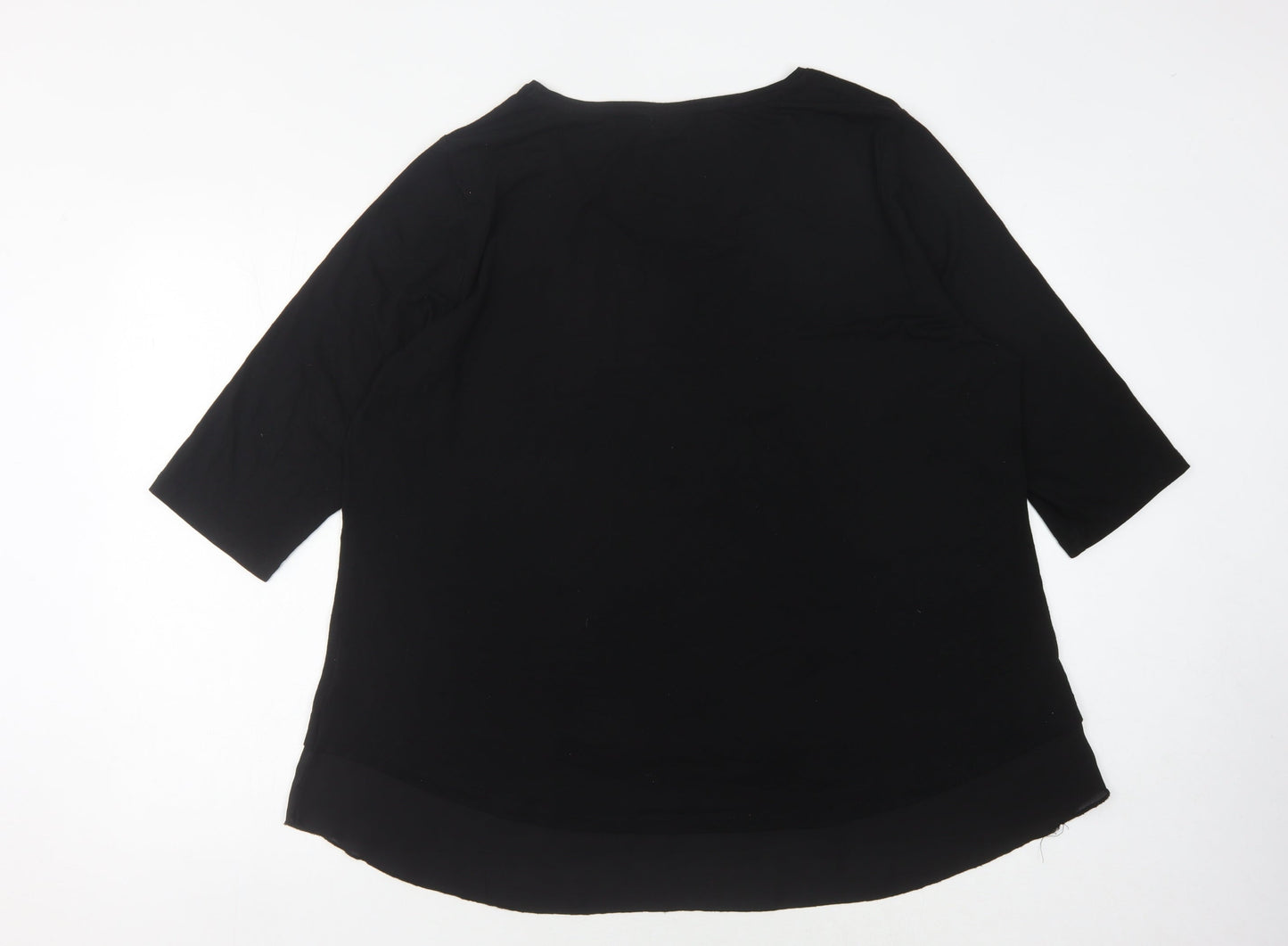 C&A Women's Black Studded T-Shirt L