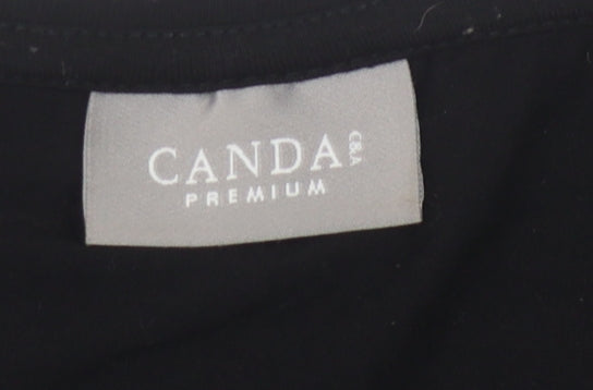 C&A Women's Black Studded T-Shirt L