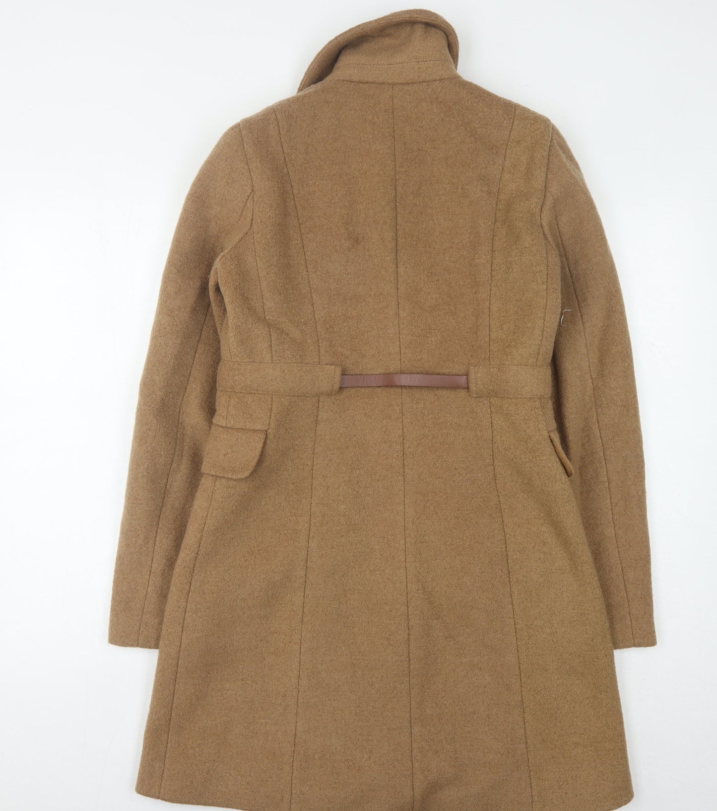 La Redoute Women's Brown Coat Size 10 Polyester Wool