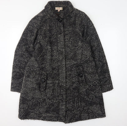 Gharani Strok Women's Black Tweed Coat Size 14