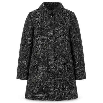 Gharani Strok Women's Black Tweed Coat Size 14