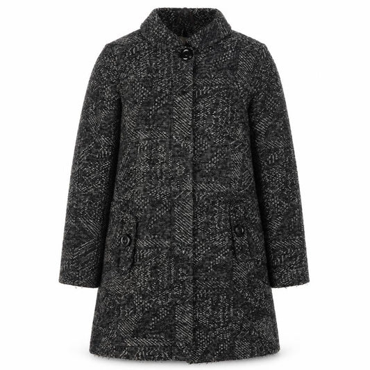 Gharani Strok Women's Black Tweed Coat Size 14