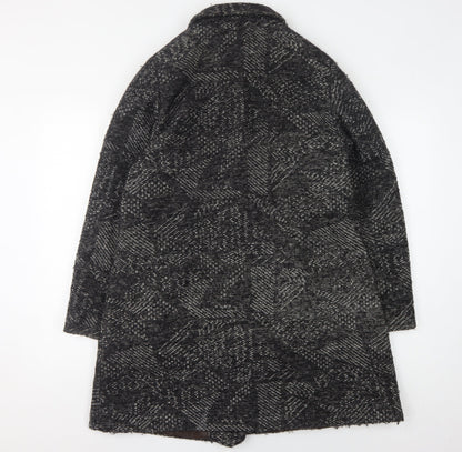 Gharani Strok Women's Black Tweed Coat Size 14