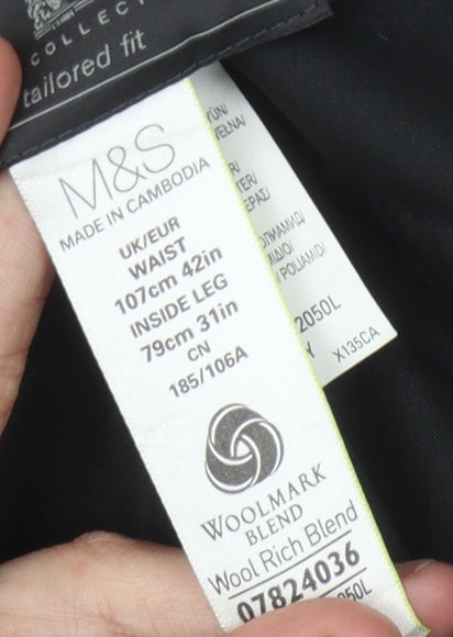 Marks & Spencer Men's Grey Dress Pants 42 In