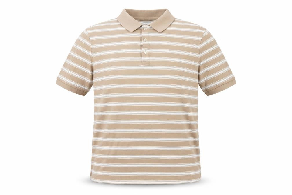 Marks & Spencer Men's Beige Striped 2XL Polo Shirt