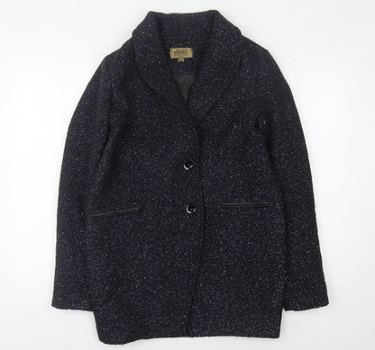 Bershka Women's Black Mid-Length Coat Size S