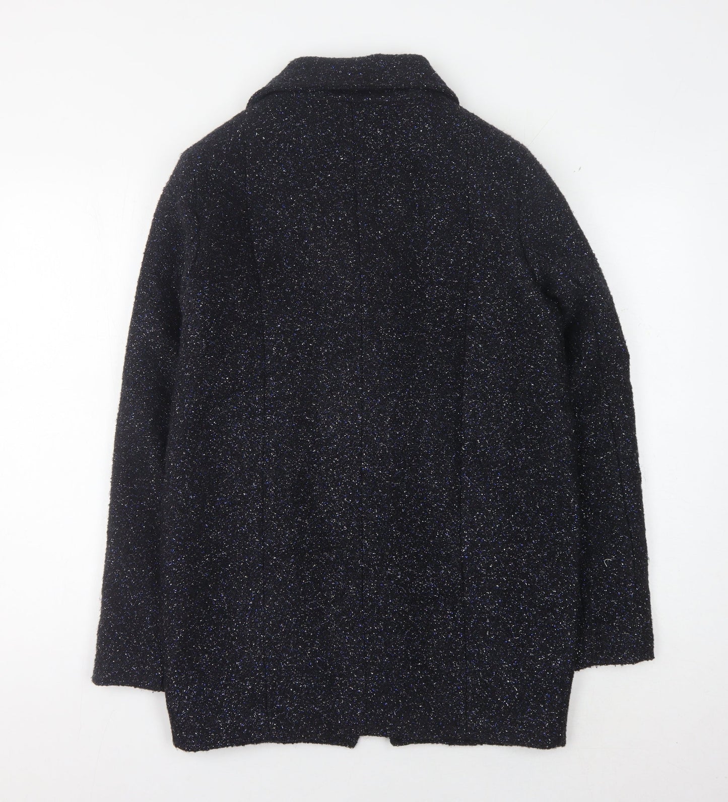 Bershka Women's Black Mid-Length Coat Size S