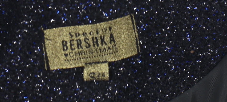 Bershka Women's Black Mid-Length Coat Size S